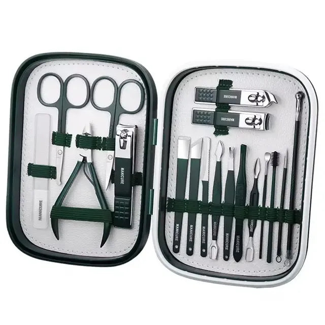 Manicure Set Professional Nail Clippers Kit Pedicure Care Tools Stainless Steel Women Grooming Kit for Travel or Home