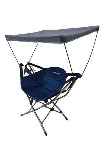 Olmecs Portable Folding Camping Chair with Sunshade Umbrella Chair