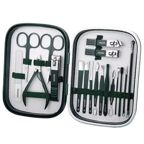 Manicure Set Professional Nail Clippers Kit Pedicure Care Tools Stainless Steel Women Grooming Kit for Travel or Home