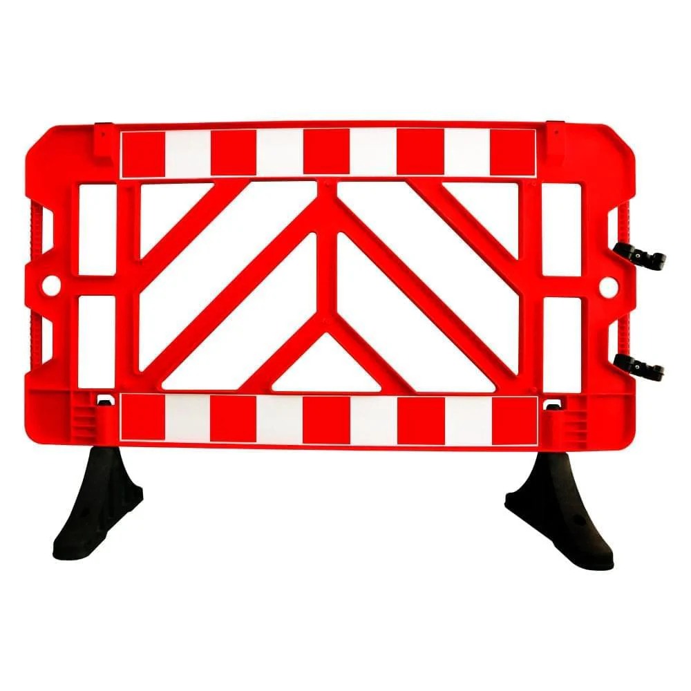 Olmecs 1.5M Plastic Safety Barrier - Yellow | 1.5 Meter Crowd Control Barricade for Road and Pedestrian Safety