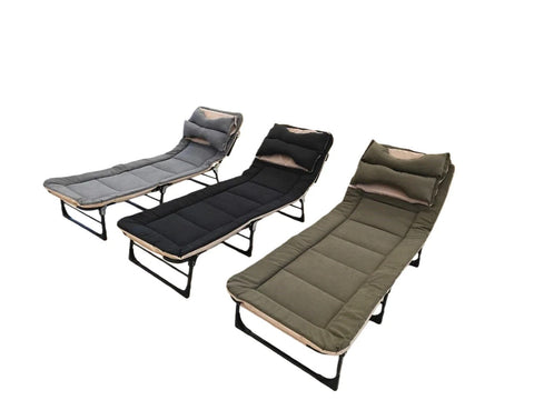 Willow Portable Camping Bed Folding Sleep Bed with Pockets Comfort Chair