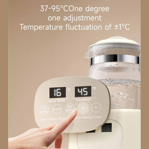 Electric Glass Kettle with Variable Temperature, Keep Warm for 72 Hours, Ideal for Tea, Coffee, and Milk