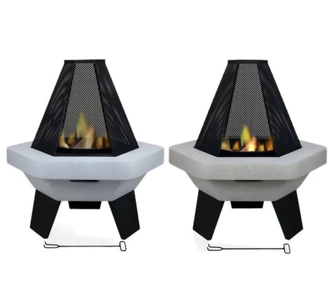 Outdoor Fire Pit BBQ Grill Garden Stove Fireplace High Mesh Large Capacity