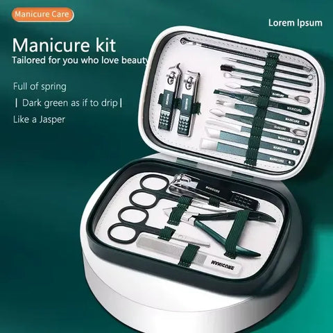 Manicure Set Professional Nail Clippers Kit Pedicure Care Tools Stainless Steel Women Grooming Kit for Travel or Home