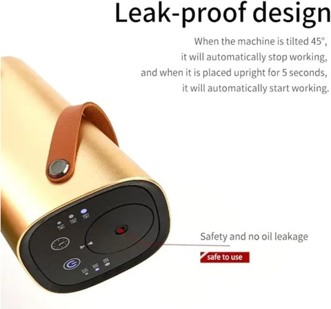Waterless Oil Diffuser for Car with Handle, Waterless Diffusers for Essential Oils with Timer & No Leakage Tech