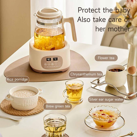 Electric Glass Kettle with Variable Temperature, Keep Warm for 72 Hours, Ideal for Tea, Coffee, and Milk