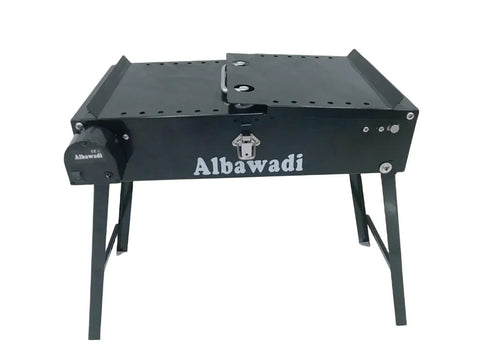 Olmecs Portable Folding Barbecue Grill with Electric Skewer Camping Charcoal Stove