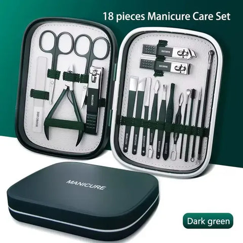 Manicure Set Professional Nail Clippers Kit Pedicure Care Tools Stainless Steel Women Grooming Kit for Travel or Home