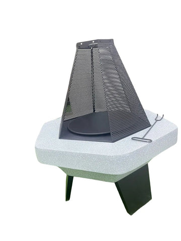 Outdoor Fire Pit BBQ Grill Garden Stove Fireplace High Mesh Large Capacity
