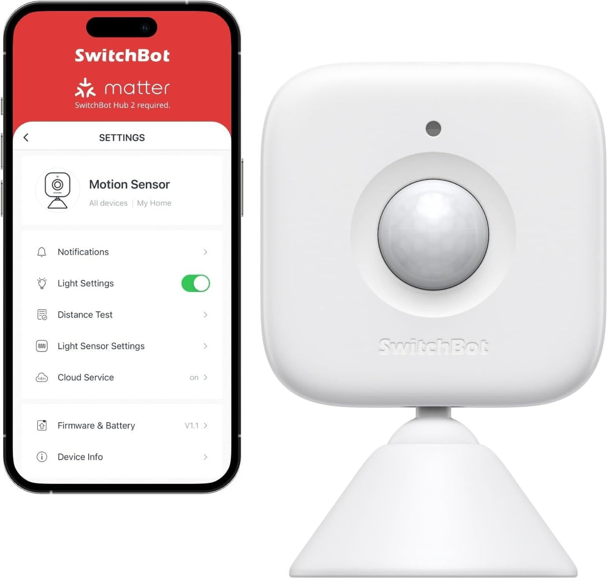 SwitchBot Motion Sensor White, W1101500