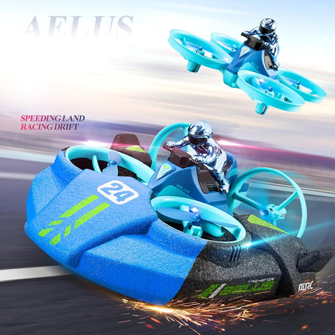 Hovercraft RC Boat 3 in 1, Remote Control Hovercraft Boat RC Drone Race Drift Cars Toys