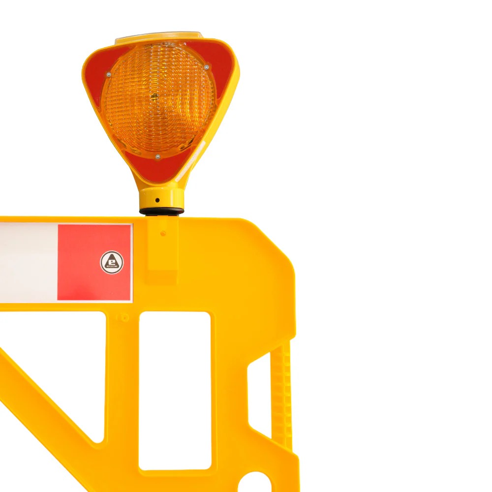 Olmecs 1.5M Plastic Safety Barrier - Yellow | 1.5 Meter Crowd Control Barricade for Road and Pedestrian Safety