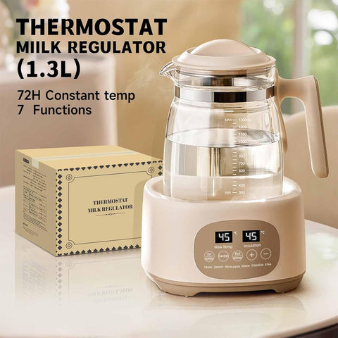 Electric Glass Kettle with Variable Temperature, Keep Warm for 72 Hours, Ideal for Tea, Coffee, and Milk