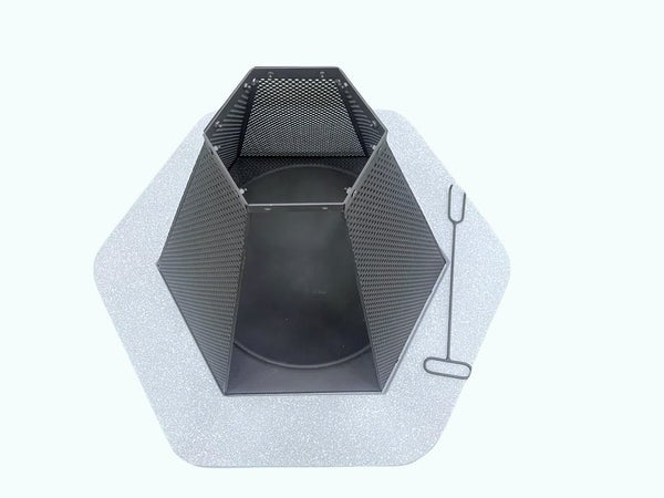 Outdoor Fire Pit BBQ Grill Garden Stove Fireplace High Mesh Large Capacity
