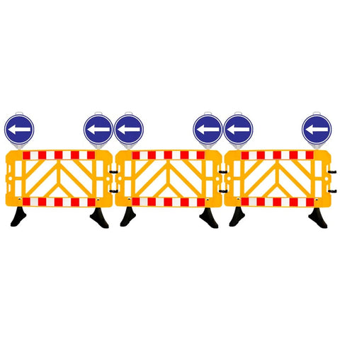 Olmecs 1.5M Plastic Safety Barrier - Yellow | 1.5 Meter Crowd Control Barricade for Road and Pedestrian Safety