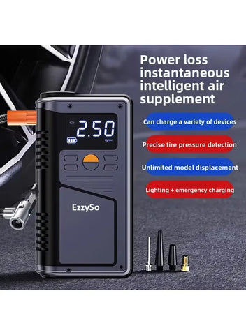 Jump Starter with Air Compressor 500A 14.8V 150PSI 29.6Wh Car Battery Jump Starter 4.0L Gas 2.5L Diesel Smart Jumper with Display and Emergency Light