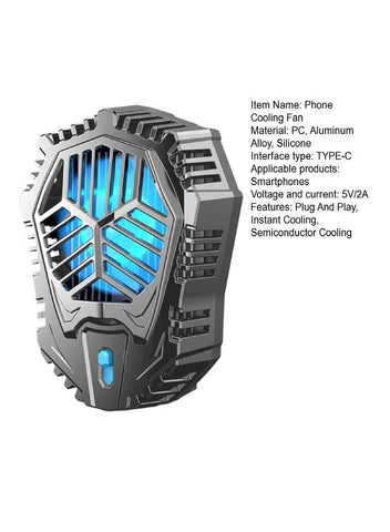 AL07 Mobile Phone Cooling Fan Dual Gears Two Speed Modes