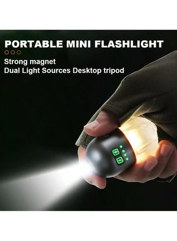 Portable Camping Tent Lamp Flashlight 400mAh 9 Light Modes for Outdoor Hiking