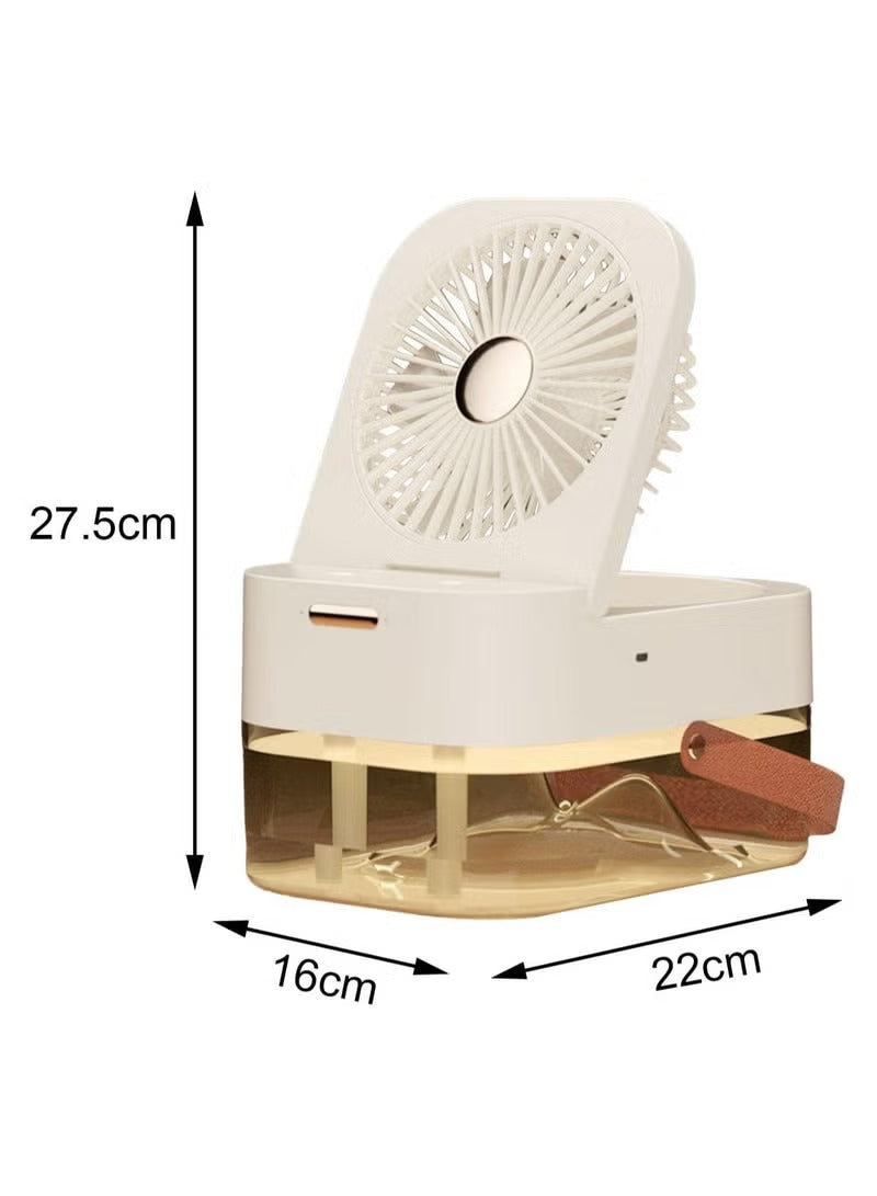Cordless Portable Humidifier with Fan Top Fill Cool Mist Quiet Ultrasonic