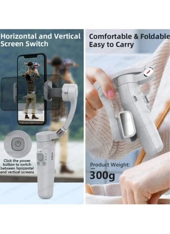 Merak 3-Axis Foldable & Pocket size Anti -Shake Smartphone Gimbal Stabilizer with Face Tracking & Bluetooth Control