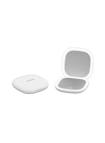 Goaltage LumiGlow Travel Makeup Mirror with LED, Rechargeable Battery, 5X Magnifying Function, and Compact Design
