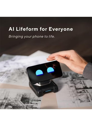 AI Robot Companion by Tangible Future – ChatGPT-Powered Desktop Assistant with Voice Interaction, Face & Gesture Recognition, Emotional Personality, Memory, and 10W Wireless Charging
