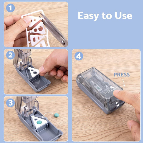 Fullicon Pill Cutter for Small or Large Pills, Pill Splitter with V-Shape Holder