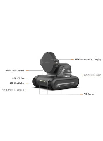 AI Robot Companion by Tangible Future – ChatGPT-Powered Desktop Assistant with Voice Interaction, Face & Gesture Recognition, Emotional Personality, Memory, and 10W Wireless Charging