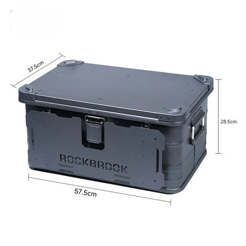 ROCKBROOK Portable Foldable Camping Table Multi Storage Box 50L with Stand Black