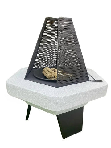 Outdoor Fire Pit BBQ Grill Garden Stove Fireplace High Mesh Large Capacity