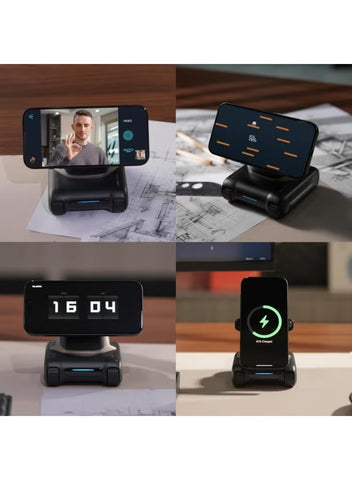 AI Robot Companion by Tangible Future – ChatGPT-Powered Desktop Assistant with Voice Interaction, Face & Gesture Recognition, Emotional Personality, Memory, and 10W Wireless Charging