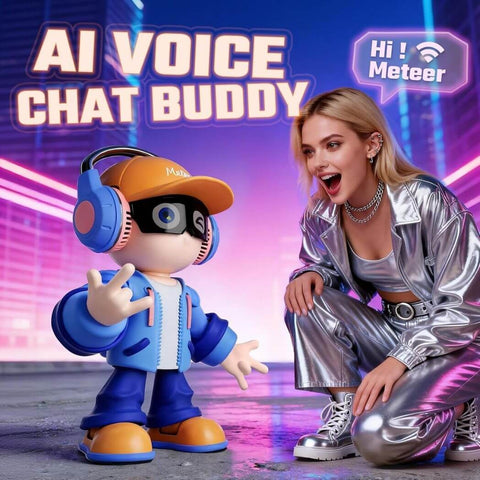 Meteer AI Interactive Robot Pet Toy | Voice Chat, Auto Music Recognition and Dancing
