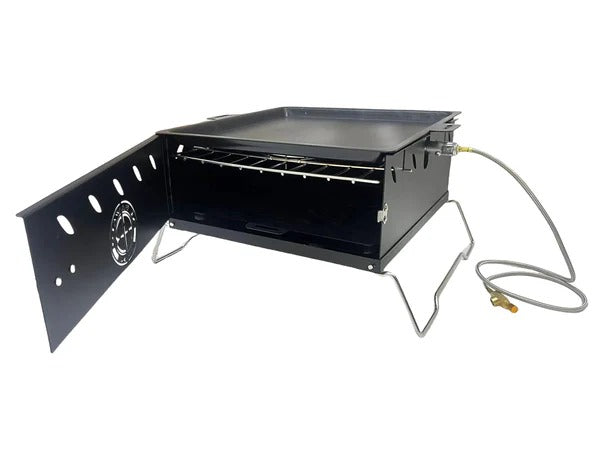 Olmecs Portable Folding Pizza BBQ Stove 3-In-1 Multi Camping Kitchen Stove
