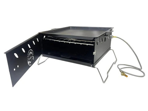 Olmecs Portable Folding Pizza BBQ Stove 3-In-1 Multi Camping Kitchen Stove