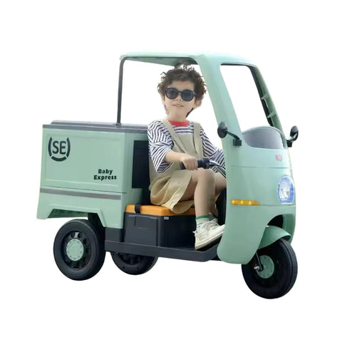 emma Ride On Food Express Car 12 Volt Cart For Kids with Openable Bin