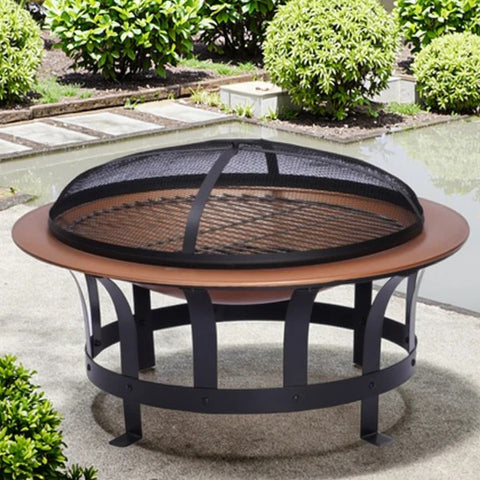 Olmecs Garden Fire Pit Table Round Fire Bowl BBQ Heating Stove