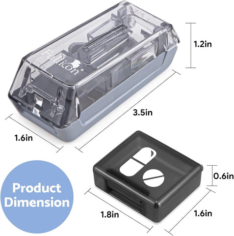 Fullicon Pill Cutter for Small or Large Pills, Pill Splitter with V-Shape Holder