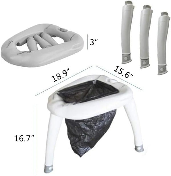 Olmecs Portable Toilet Travel Toilet with 3 Stands and Hand Wash Sprayer Shattaf CH512
