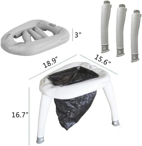 Olmecs Portable Toilet Travel Toilet with 3 Stands and Hand Wash Sprayer Shattaf CH512