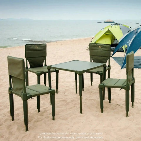 Olmecs Portable Aluminum Folding Table Outdoor Camping Table and Chair