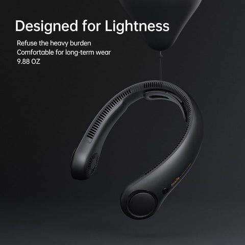 JISULIFE Portable Neck Fan Life4, Hands-Free Bladeless, 5 Speeds, 4000 mAh Battery Operated Wearable Personal Fan