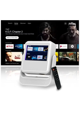 Smart Touch Screen Projector, 1080P Full HD, 11000 Lumens, 130-inch Display, Dual WiFi 5G/2.4G.