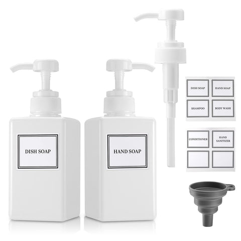Willow 12Pc Manual soap Dispenser Plastic Lotion soap Bottle Container 400ml (12Pc Pack)