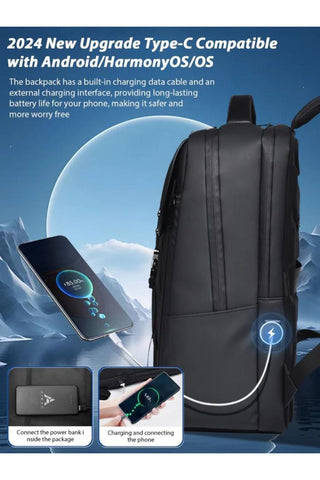 Aibag Cool Waterproof Leather Custom Laptop Backpack