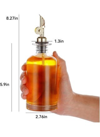Willow Vinegar Dispenser Set, Heavy Duty Olive Oil Dispenser Bottle for Kitchen (2Pcs)