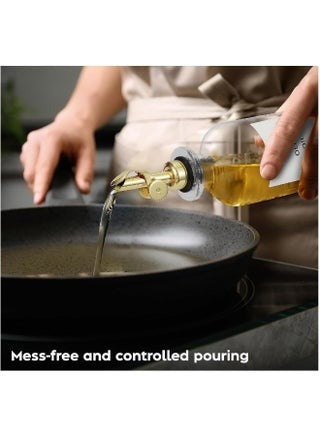 Willow Vinegar Dispenser Set, Heavy Duty Olive Oil Dispenser Bottle for Kitchen (2Pcs)