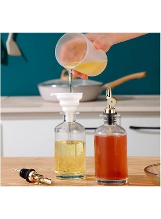 Willow Vinegar Dispenser Set, Heavy Duty Olive Oil Dispenser Bottle for Kitchen (2Pcs)