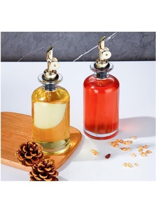 Willow Vinegar Dispenser Set, Heavy Duty Olive Oil Dispenser Bottle for Kitchen (2Pcs)