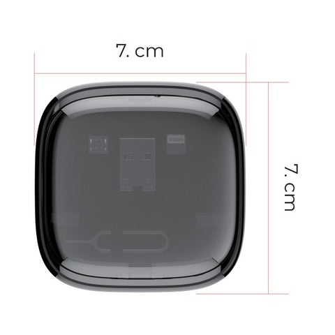 Olige 6 In 1 Multi Charging Cable Case  Kit IOS Device, Micro Adapter Travel Data Cable Set Contains Card Storage With Phone Holder, Tray Eject Pin