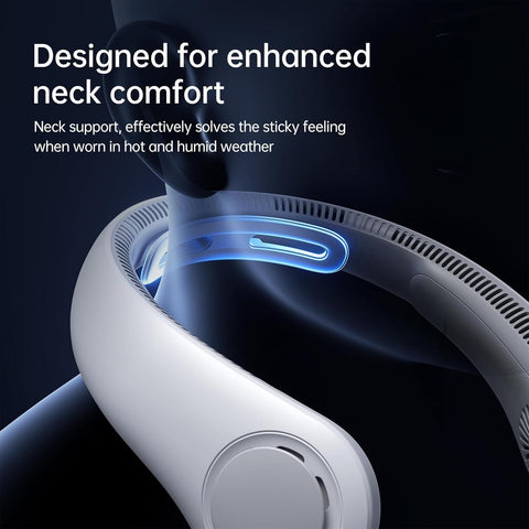 JISULIFE Portable Neck Fan Life4, Hands-Free Bladeless, 5 Speeds, 4000 mAh Battery Operated Wearable Personal Fan